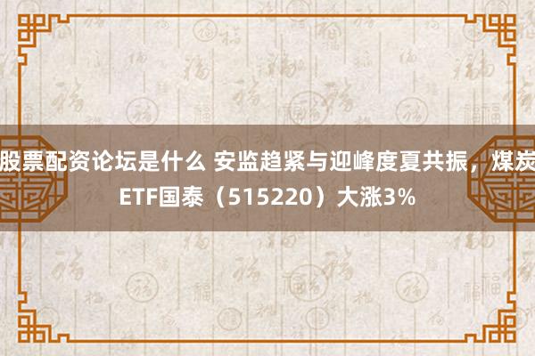 股票配资论坛是什么 安监趋紧与迎峰度夏共振，煤炭ETF国泰（515220）大涨3%